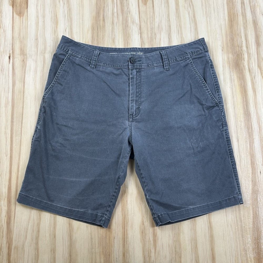 Toad&Co Men's Mission Ridge Shorts 36 x 10.5 Charcoal Organic Cotton Blend FLAW